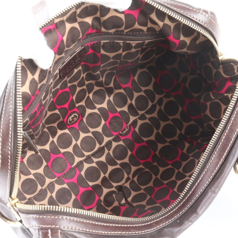 GUCCI Authentic Brown Leather Tote Bag - Picture 7 of 9